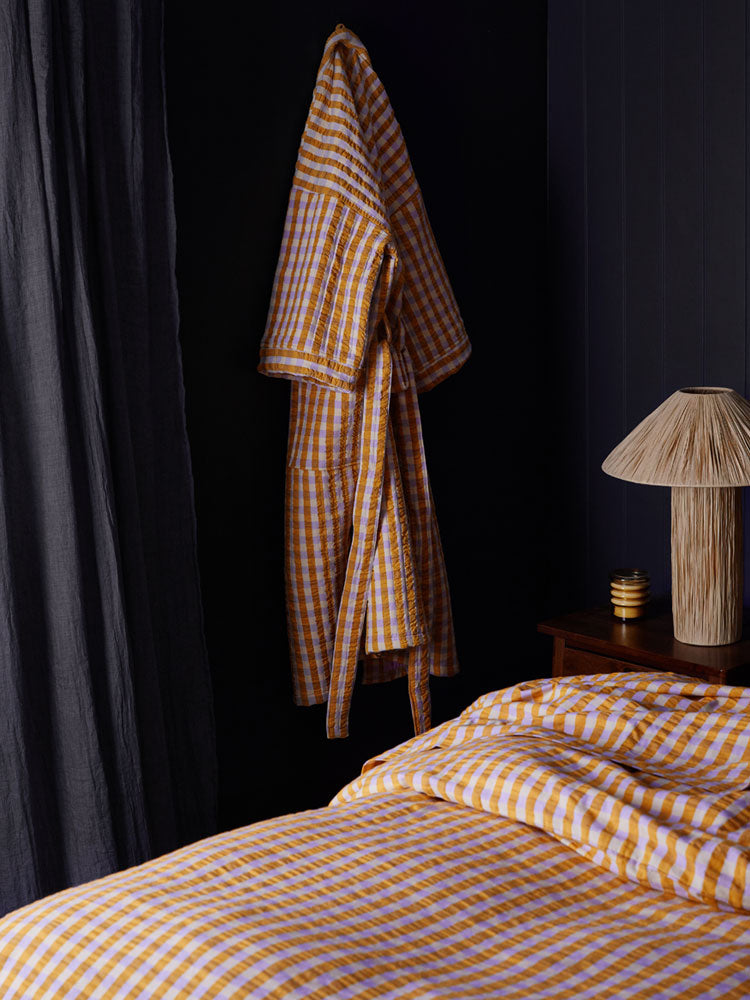 Seersucker Quilted Robe  by Mosey Me