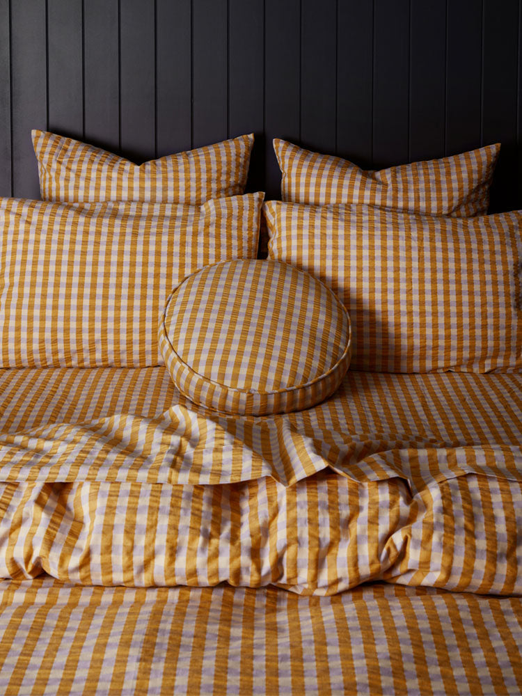 Mango Seersucker Standard Pillowcase Set  by Mosey Me