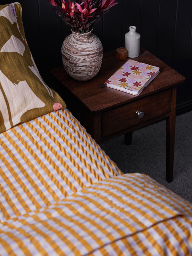 Mango Seersucker Fitted Sheet by Mosey Me