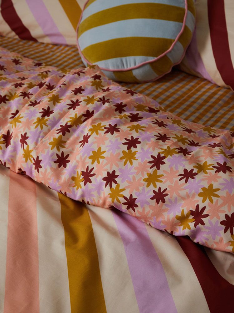 Crimson Maypole Quilt Cover  by Mosey Me