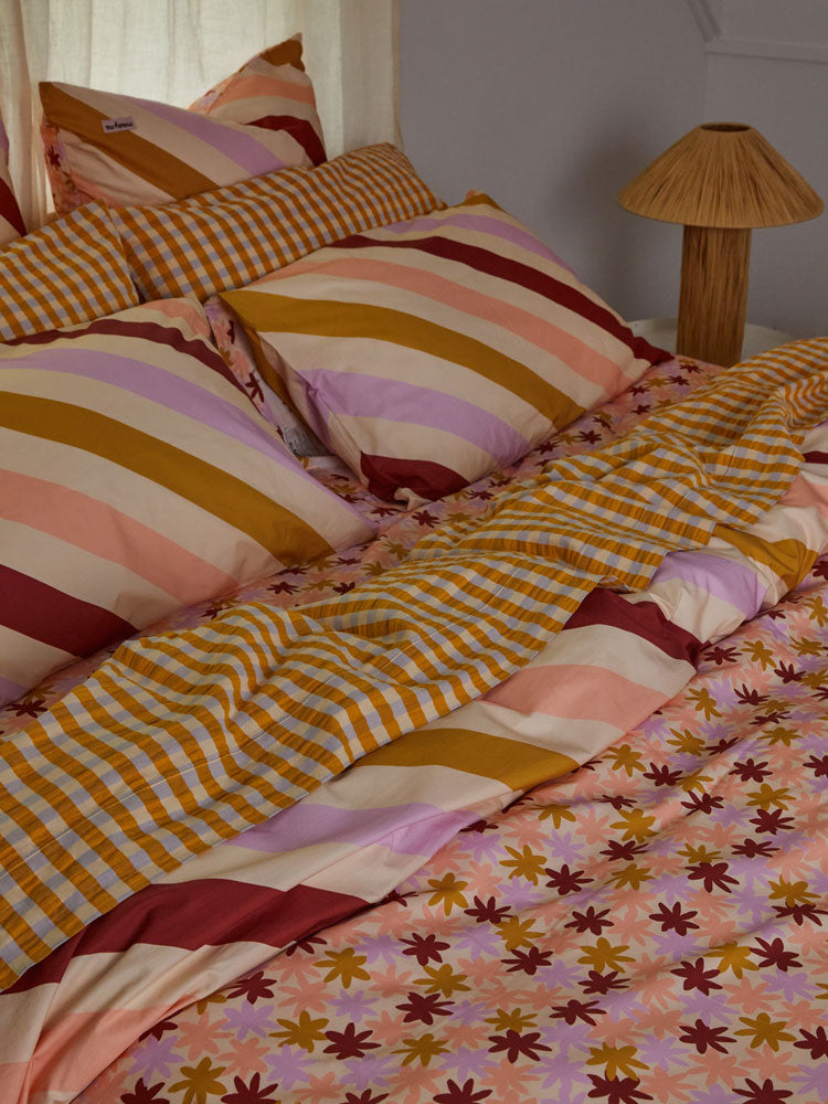 Mango Seersucker Flat Sheet by Mosey Me