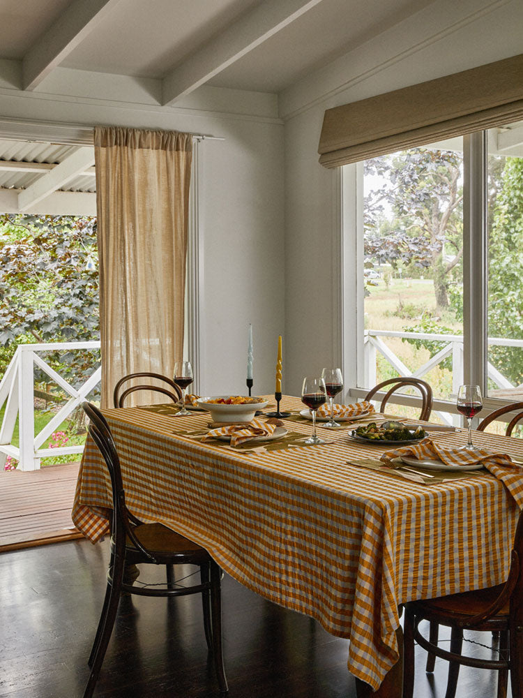 Seersucker Tablecloth by Mosey Me