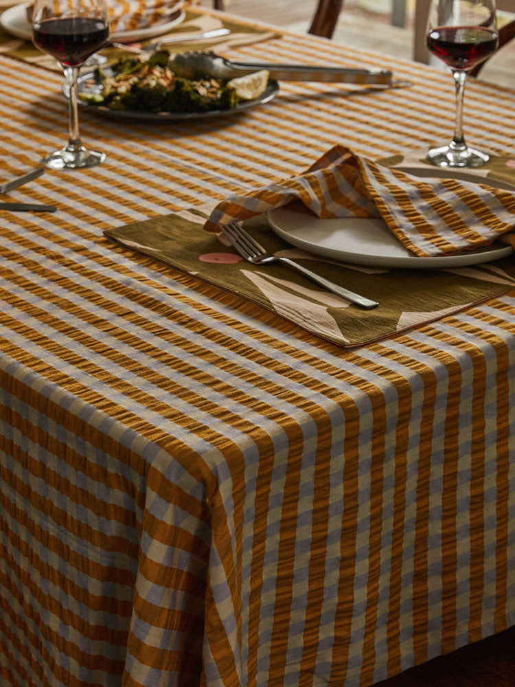 Seersucker Square Tablecloth by Mosey Me