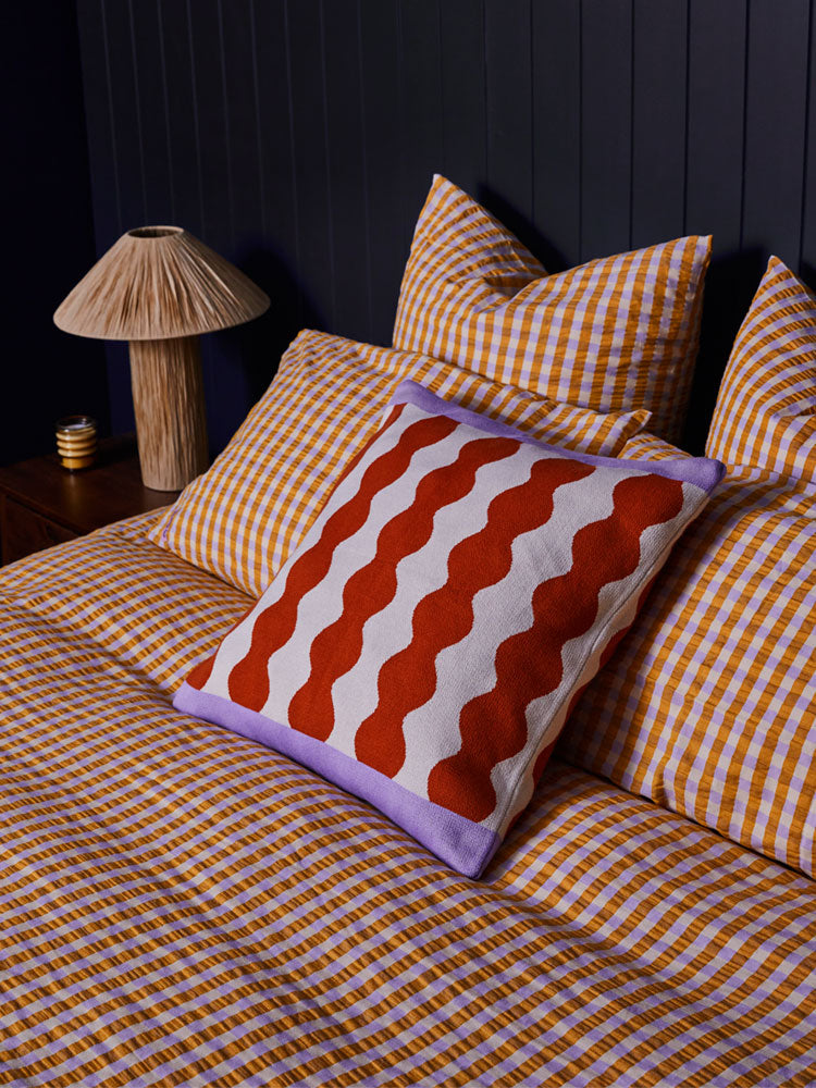 Mango Seersucker Euro Pillowcase Set by Mosey Me
