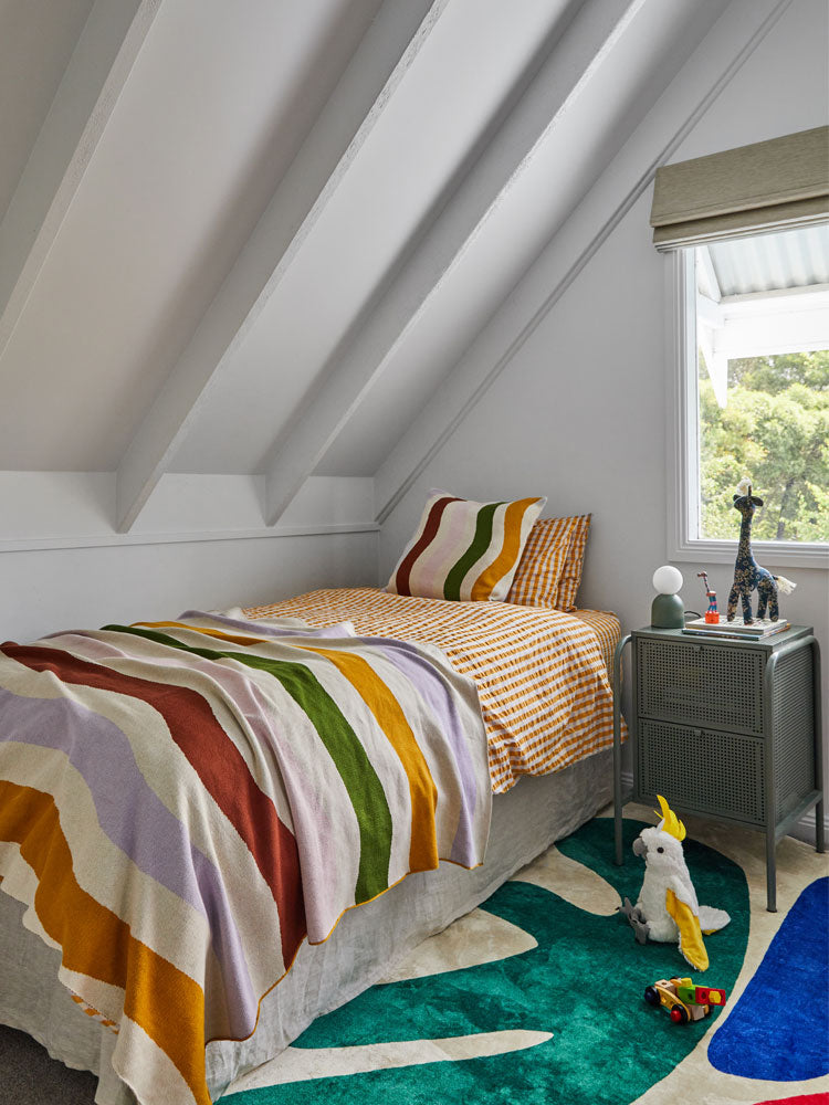 Wave Knitted Throw by Mosey Me