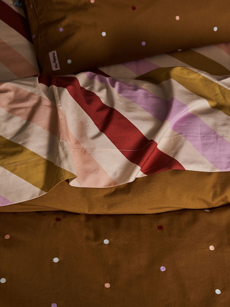 Crimson Maypole Flat Sheet by Mosey Me