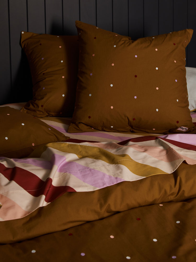 Embroidered Dot Quilt Cover  by Mosey Me