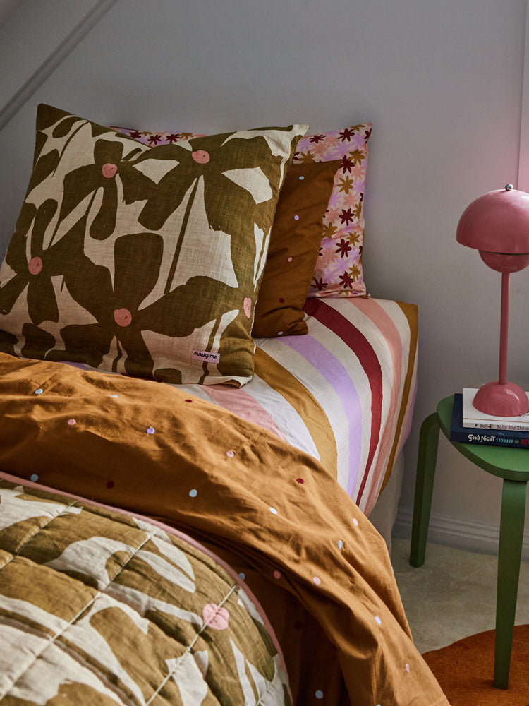 Olive Poppy Euro Pillowcase Set by Mosey Me