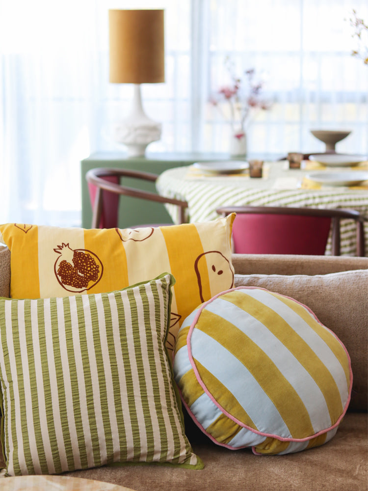 Seersucker Stripe Cushion by Mosey Me
