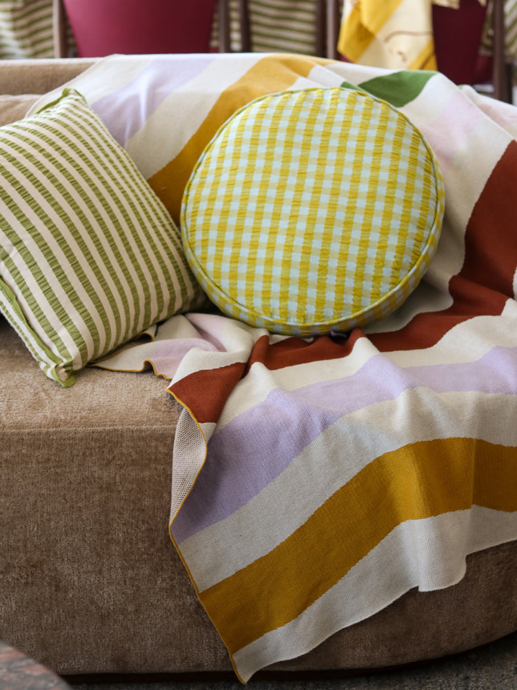 Seersucker Stripe Cushion by Mosey Me