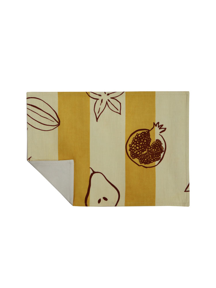 Winter Fruit Placemat Set  by Mosey Me