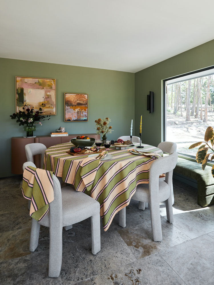 Carnival Stripe Square Tablecloth by Mosey Me