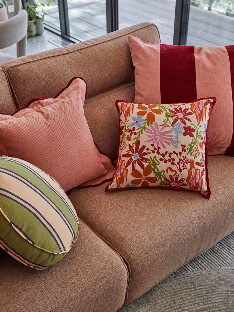 Winter Garden Square Cushion by Mosey Me