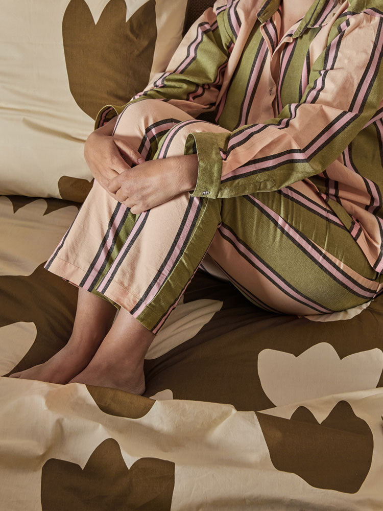 Tulip Fitted Sheet - Mocha by Mosey Me