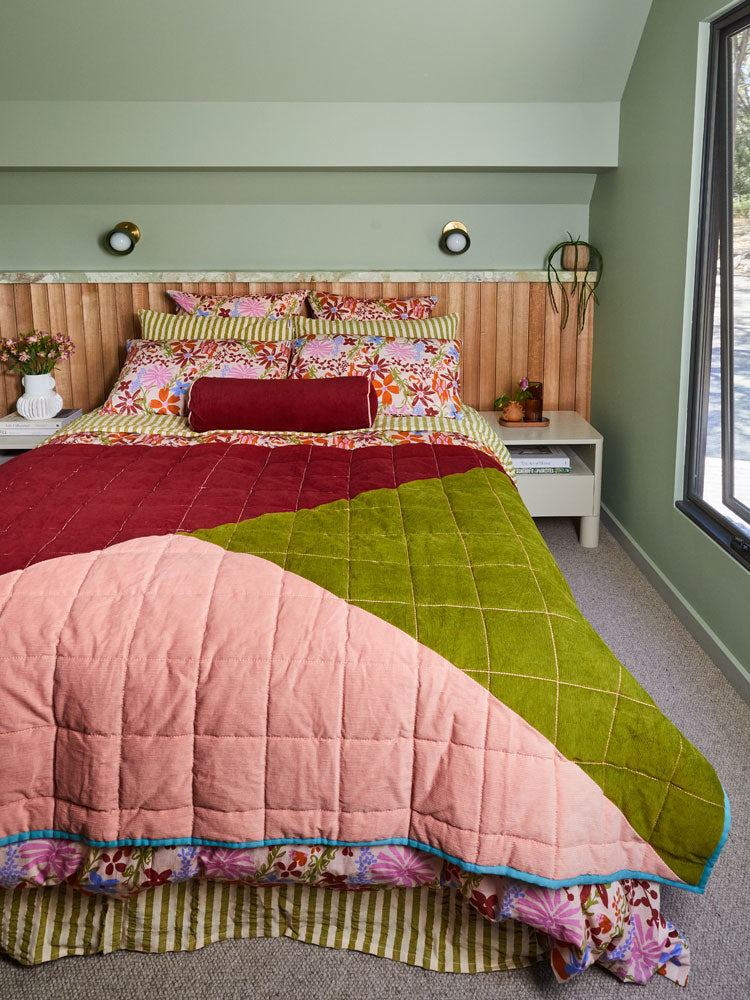 Corduroy Quilted Throw by Mosey Me