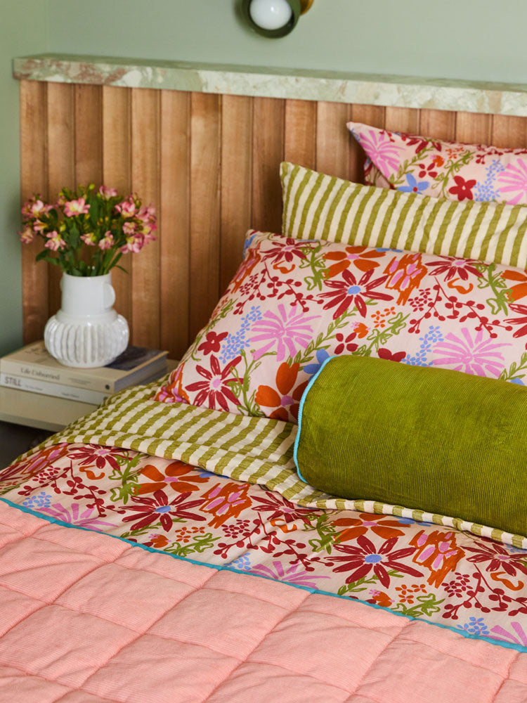 Corduroy Bolster - Pistachio by Mosey Me