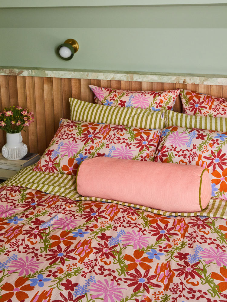 Corduroy Bolster - Peach by Mosey Me