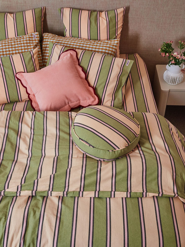 Carnival Stripe Round Cushion by Mosey Me