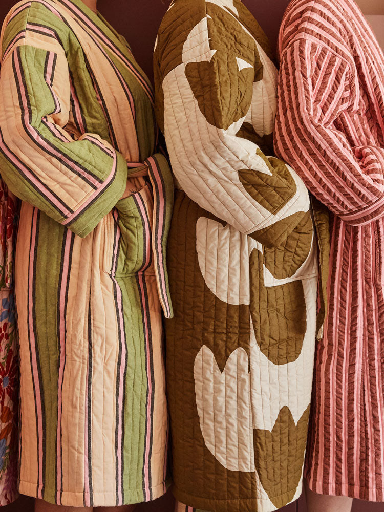 Sundae Seersucker Quilted Robe by Mosey Me