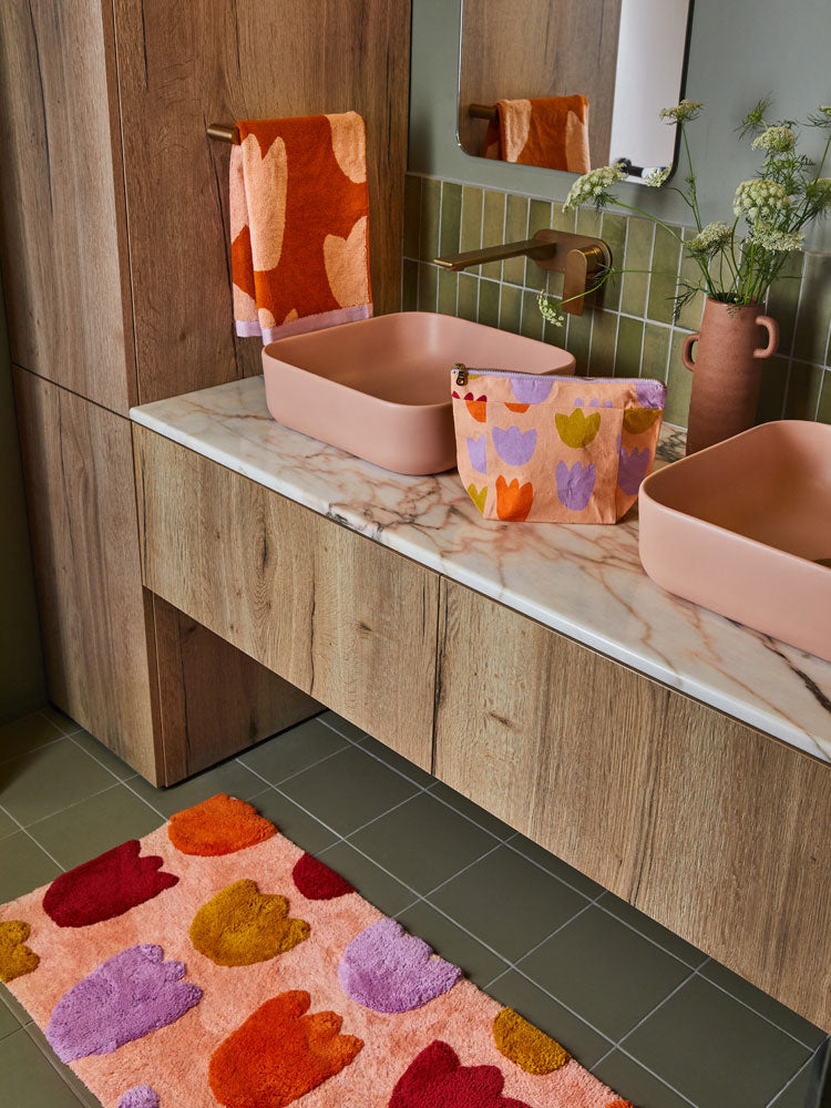 Tulip Fields Bath Runner by Mosey Me