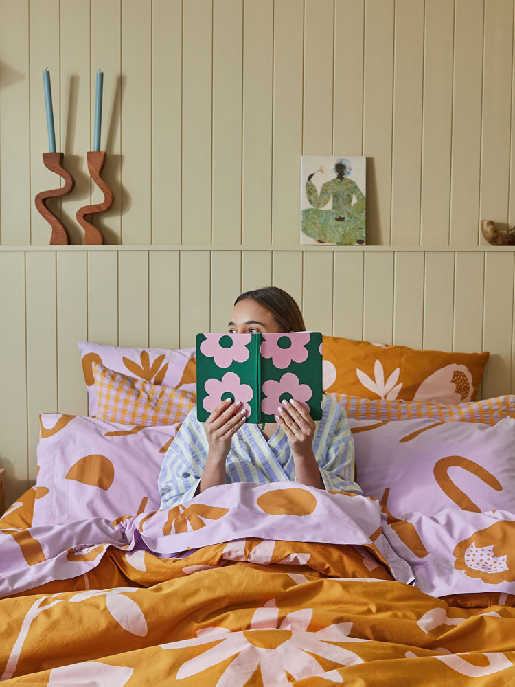 Floral Dreams Flat Sheet by Mosey Me
