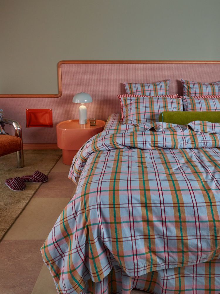 Confetti Plaid Fitted Sheet