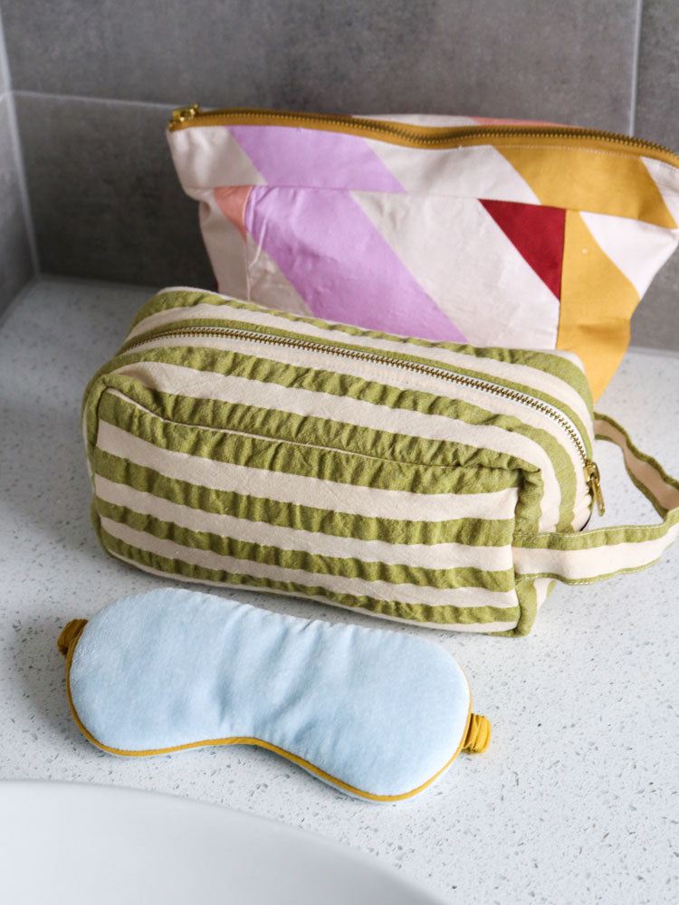 Seersucker Stripe Dopp Kit by Mosey Me