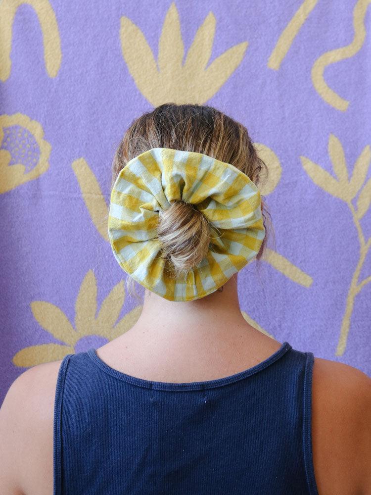 Citrus Seersucker Scrunchie
