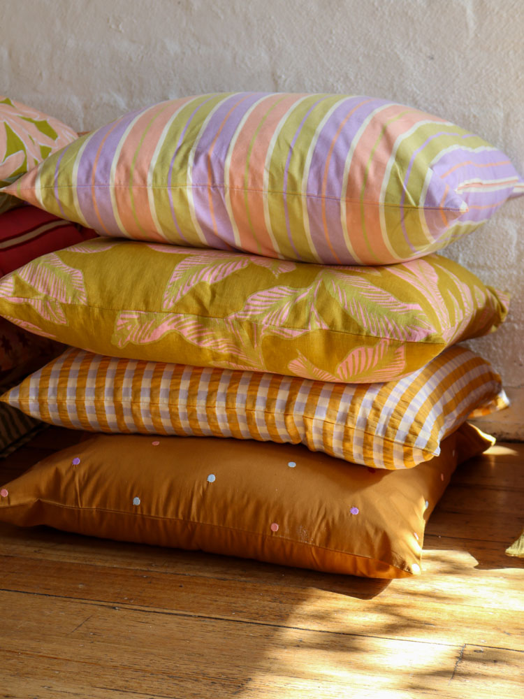 Meridian Gold Euro Pillowcase Set by Mosey Me