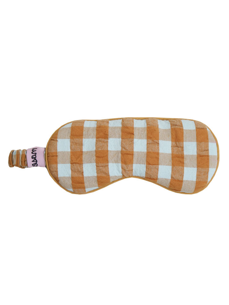 Honey Blue Seersucker Eye Mask by Mosey Me