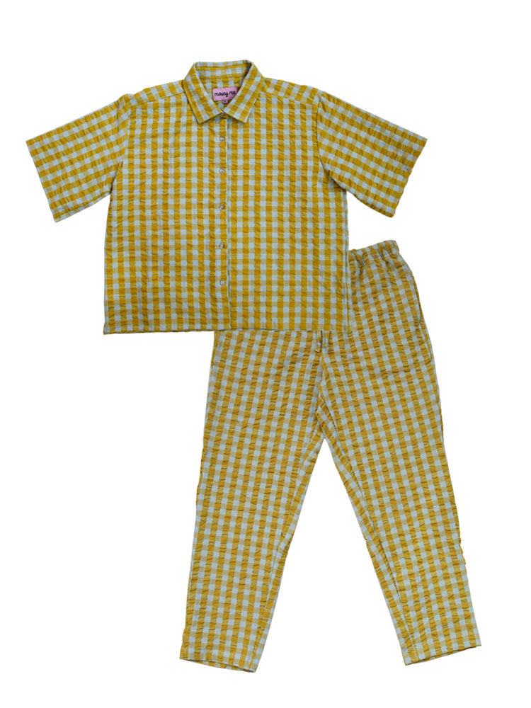 Citrus Seersucker Pyjama Set  by Mosey Me