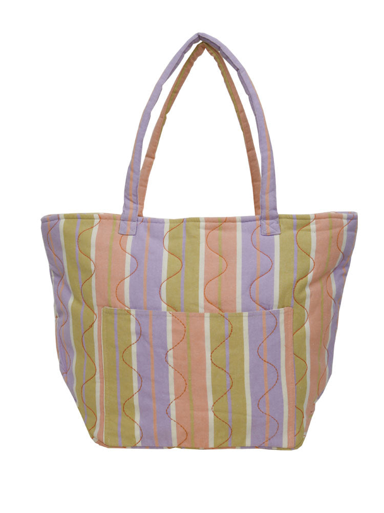 Miami Stripe Quilted Bag  by Mosey Me