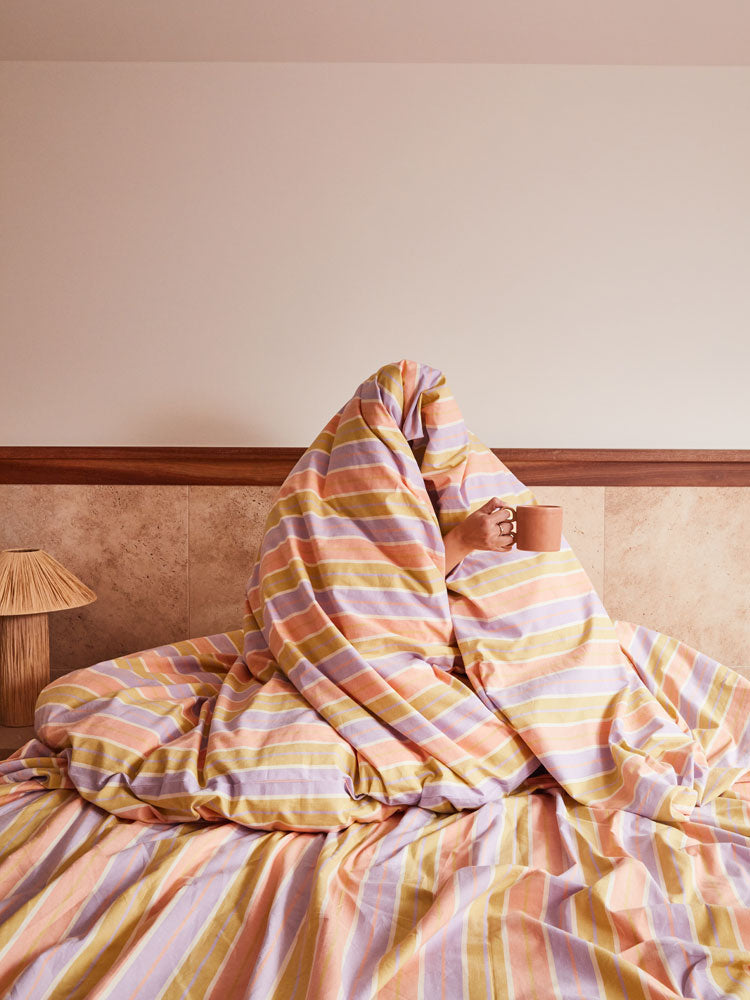Miami Stripe Quilt Cover by Mosey Me