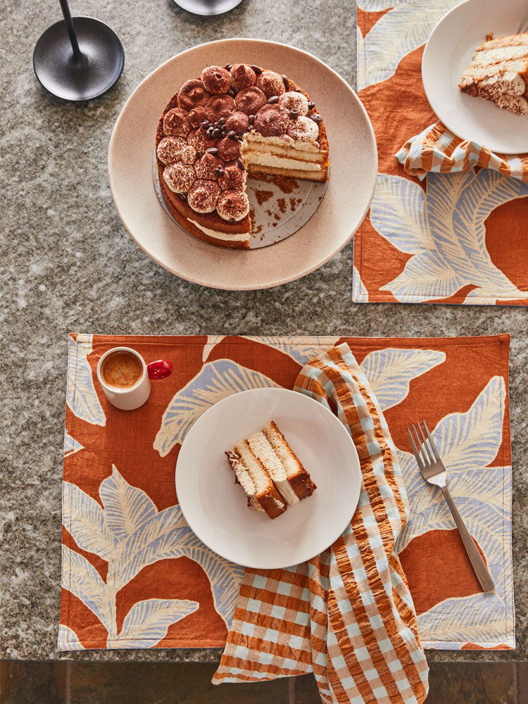 Honey Blue Seersucker Napkin Set by Mosey Me