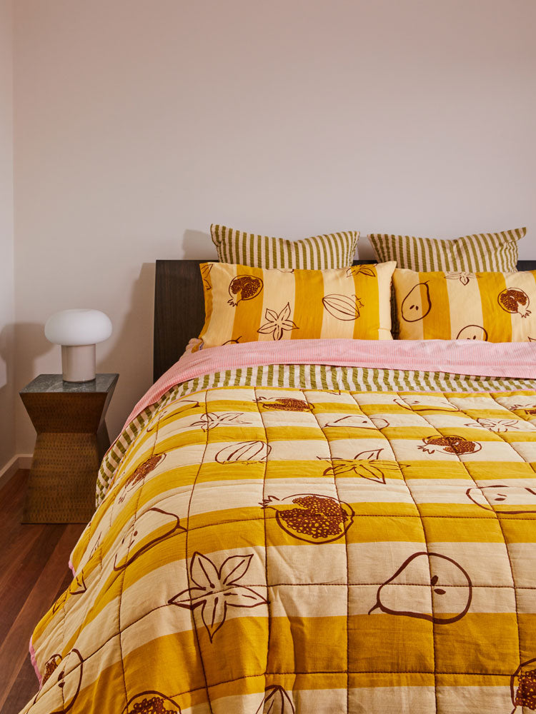 Winter Fruit Standard Pillowcase Set by Mosey Me