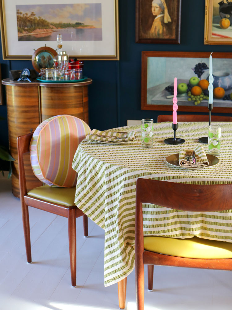 Seersucker Stripe Tablecloth by Mosey Me