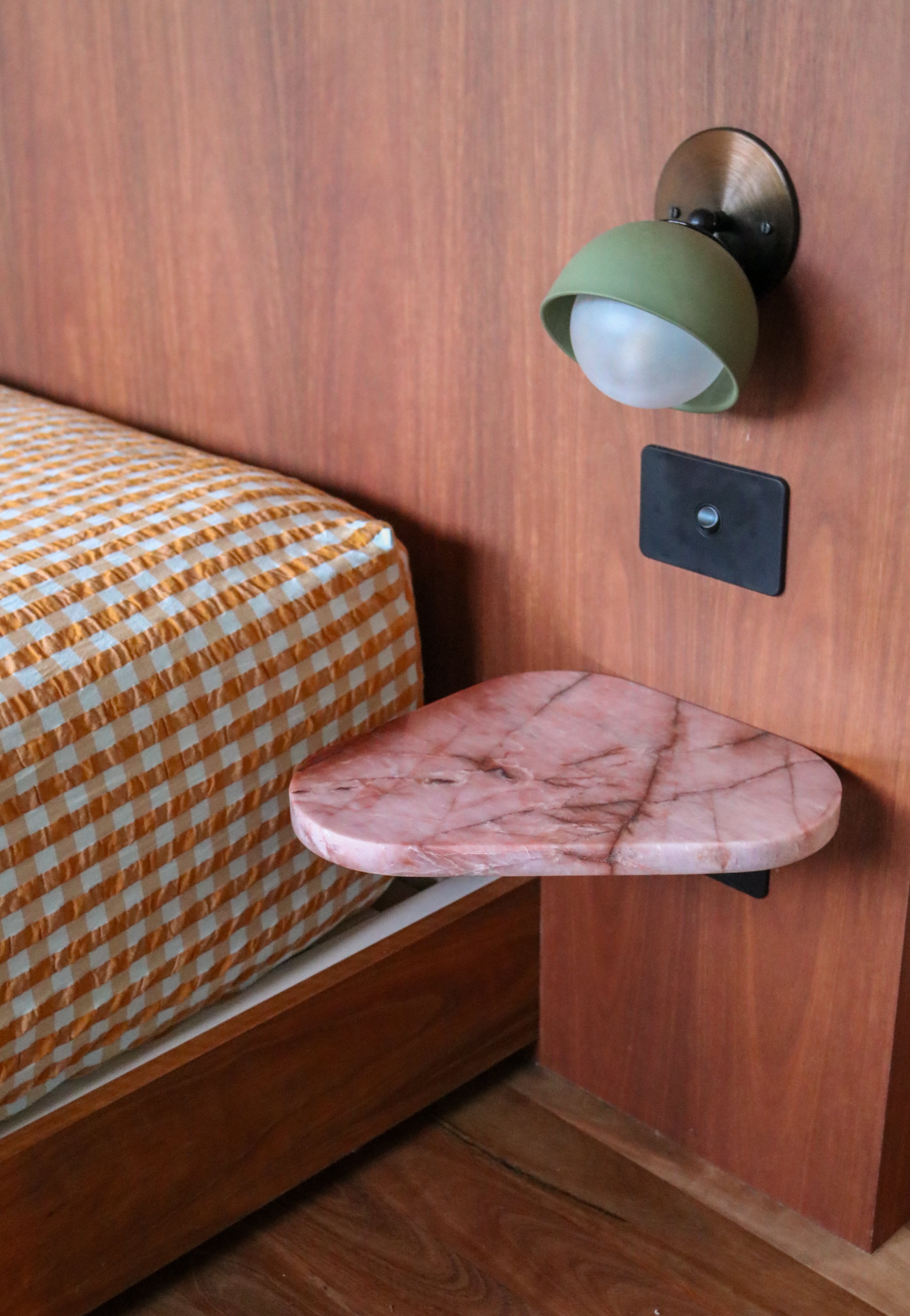 Honey Blue Seersucker Fitted Sheet by Mosey Me