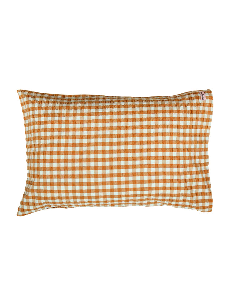 Honey Blue Seersucker Standard Pillowcase Set by Mosey Me