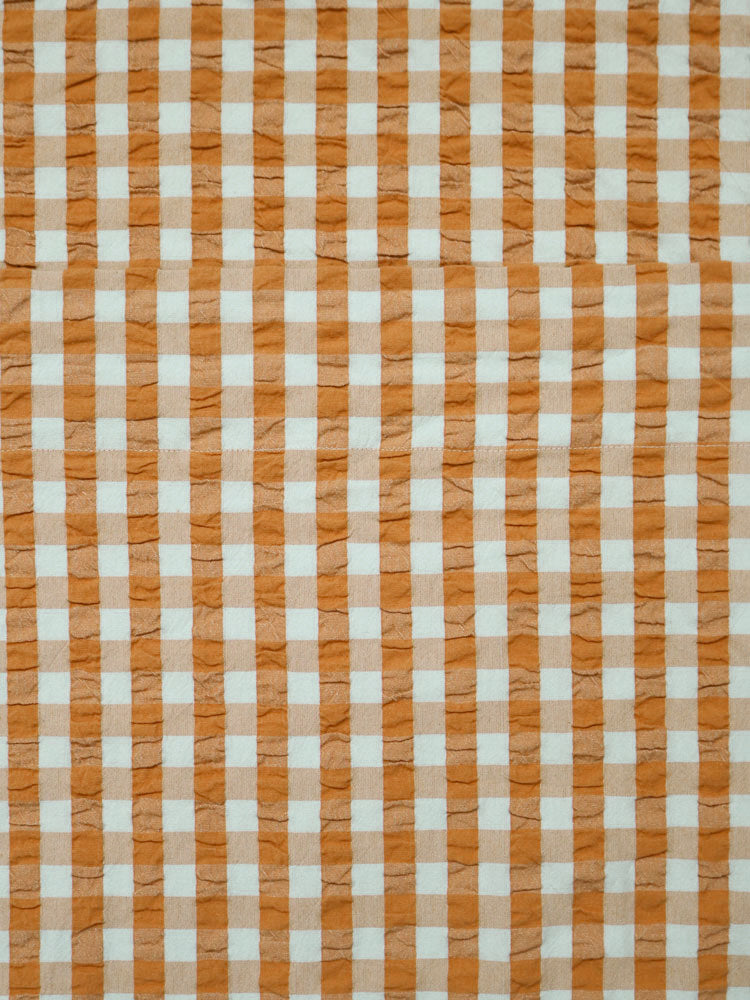 Honey Blue Seersucker Flat Sheet by Mosey Me