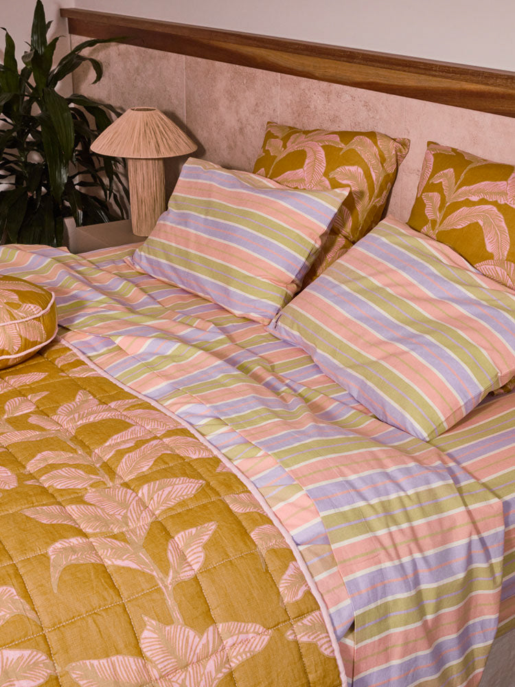Meridian Gold Euro Pillowcase Set by Mosey Me