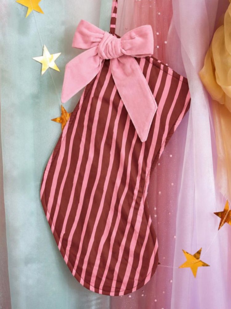Sundae Strokes Bow Stocking