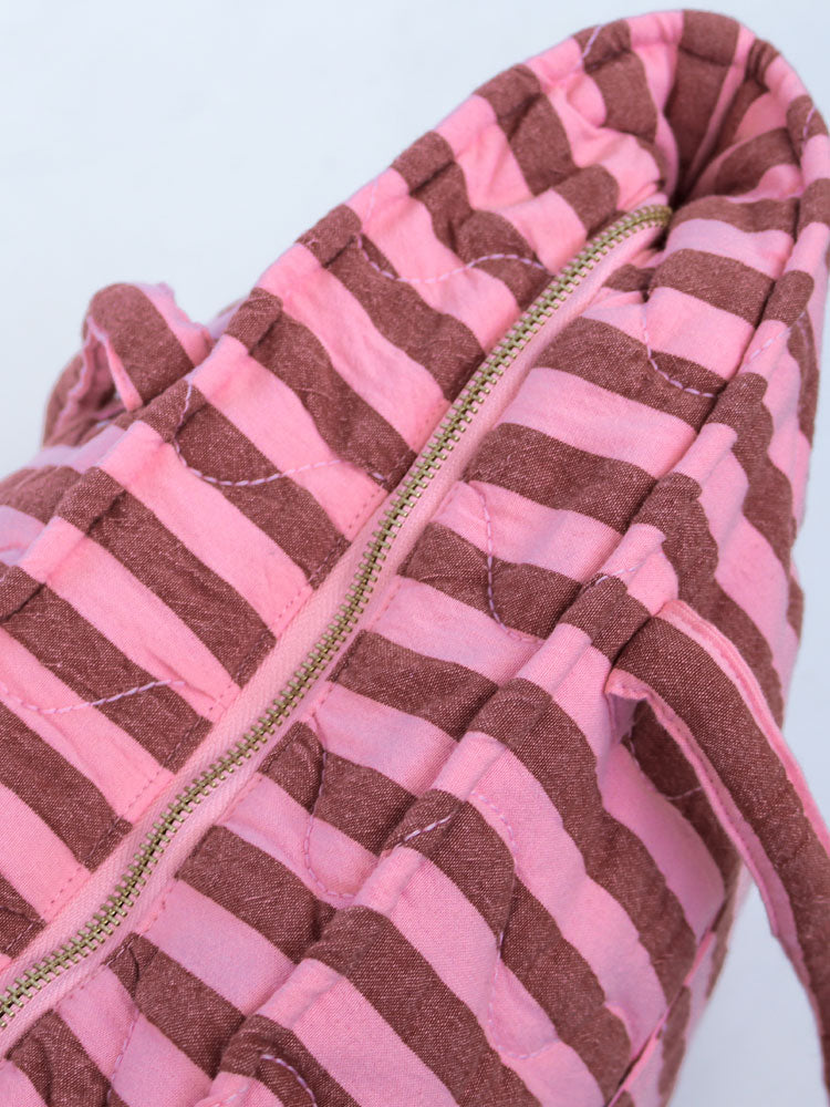 Sundae Seersucker Quilted Bag by Mosey Me