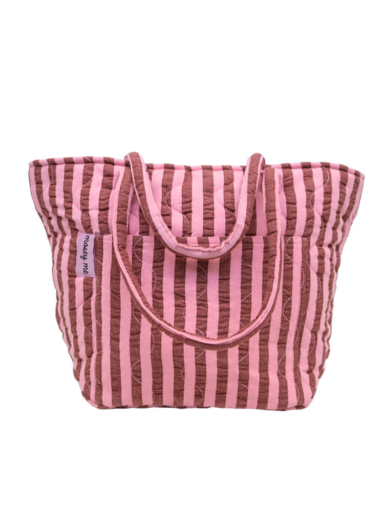 Sundae Seersucker Quilted Bag by Mosey Me