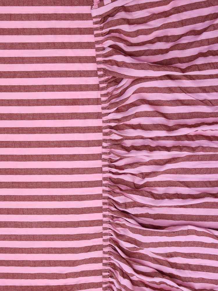 Sundae Seersucker Fitted Sheet by Mosey Me