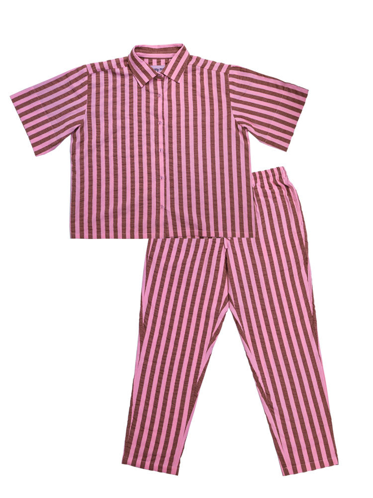 Sundae Seersucker Pyjama Set  by Mosey Me