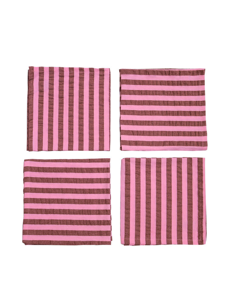 Sundae Seersucker Napkin Set by Mosey Me