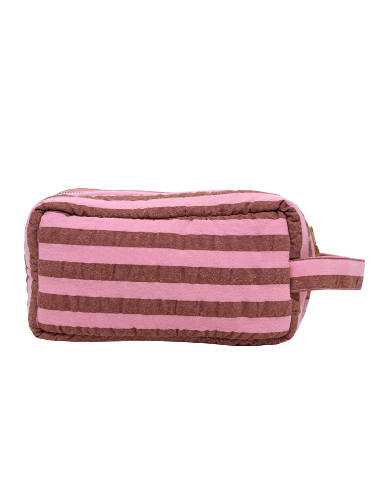 Sundae Seersucker Dopp Kit  by Mosey Me