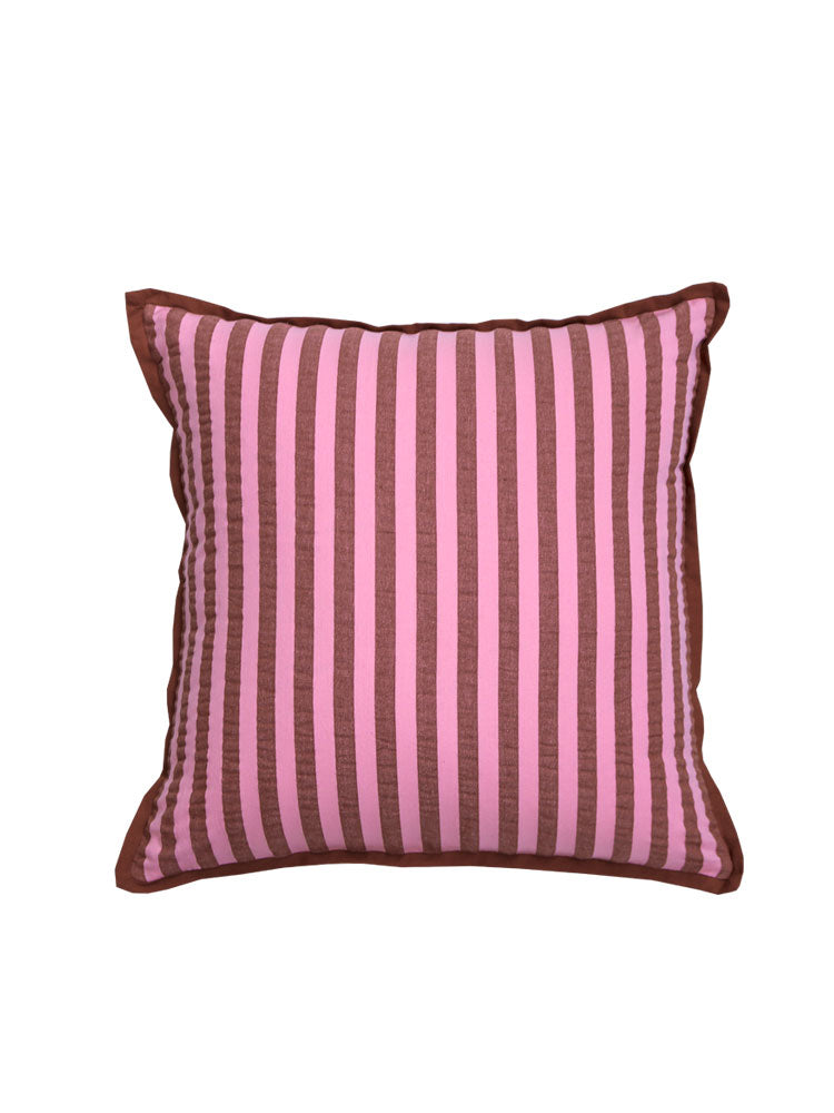 Sundae Seersucker Square Cushion by Mosey Me