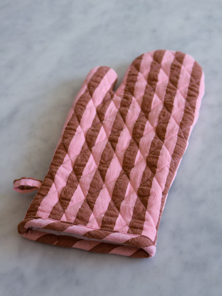 Sundae Seersucker Oven Mitt by Mosey Me