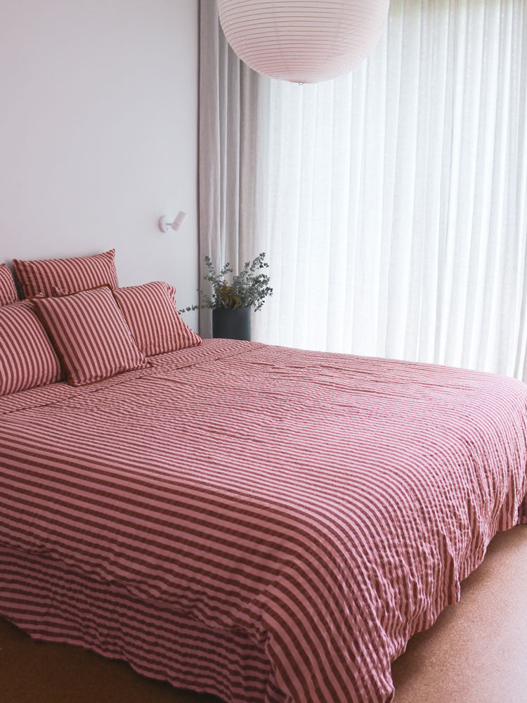 Sundae Seersucker Quilt Cover by Mosey Me